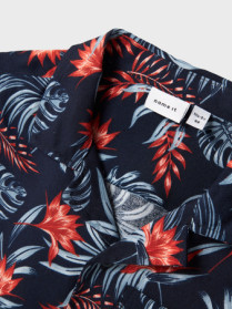 NAME IT Kortærmet Skjorte Ferane Navy Blazer Tropical